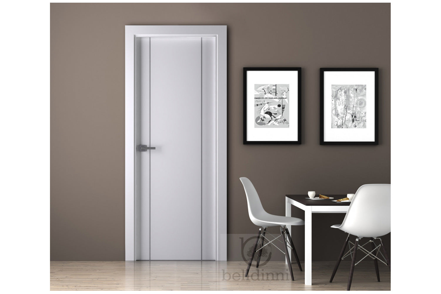 Belldinni SmartPro 2U Polar White Enamel Modern Interior Door
