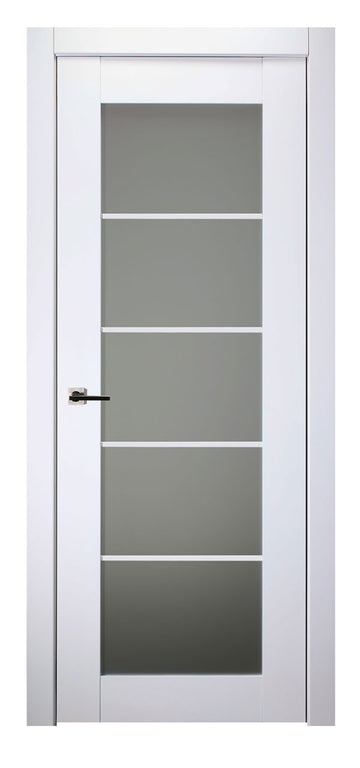 Belldinni SmartPro 5 Lite Vetro Polar White Enamel Modern Interior Door