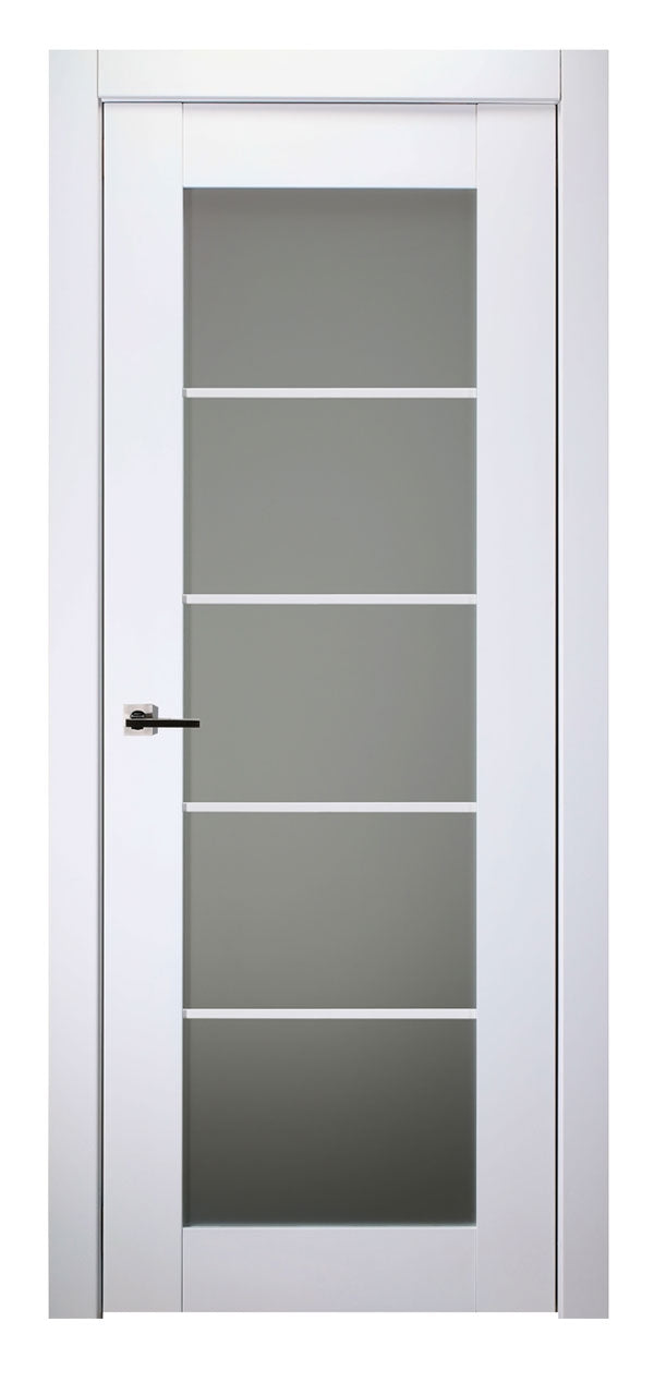 Belldinni SmartPro 5 Lite Vetro Polar White Enamel Modern Interior Door