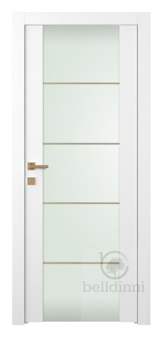 Belldinni SmartPro H3G 4H Gold Vetro Polar White Modern Interior Door