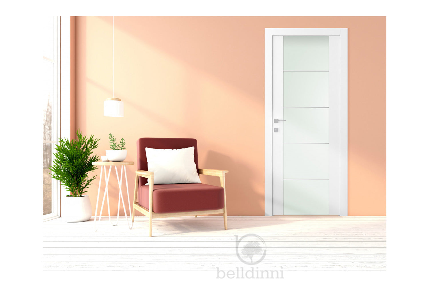 Belldinni SmartPro H3G 4H Polar White Enamel Modern Interior Door