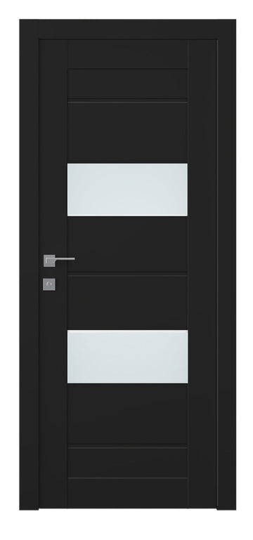 Belldinni Vita Vetro Black Matte Laminated Modern Interior Door