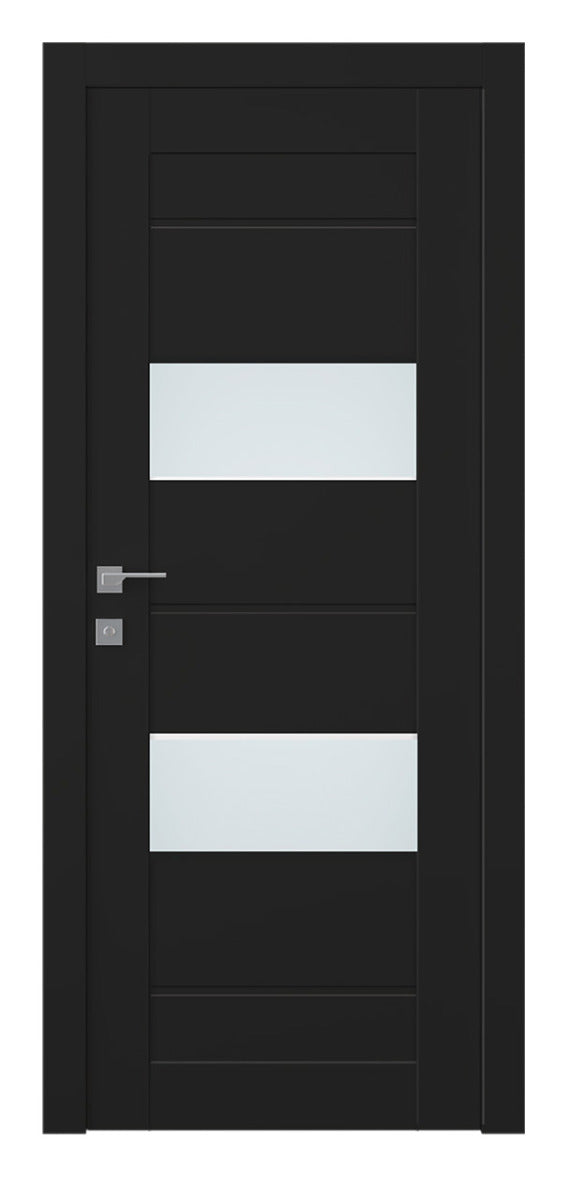 Belldinni Vita Vetro Black Matte Laminated Modern Interior Door