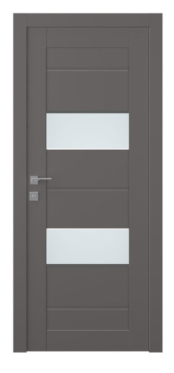 Belldinni Vita Vetro Gray Matte Laminated Modern Interior Door