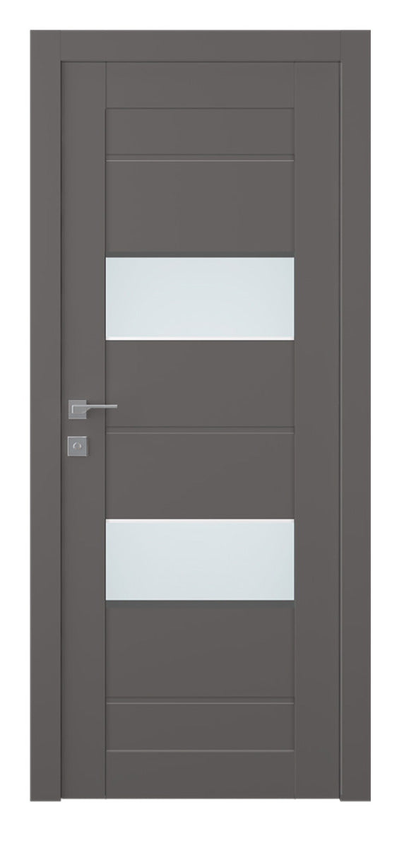 Belldinni Vita Vetro Gray Matte Laminated Modern Interior Door
