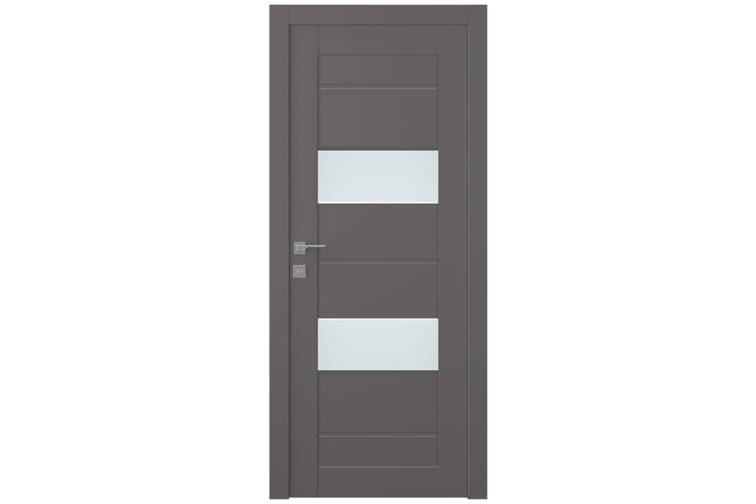 Belldinni Vita Vetro Gray Matte Laminated Modern Interior Door - Single Door