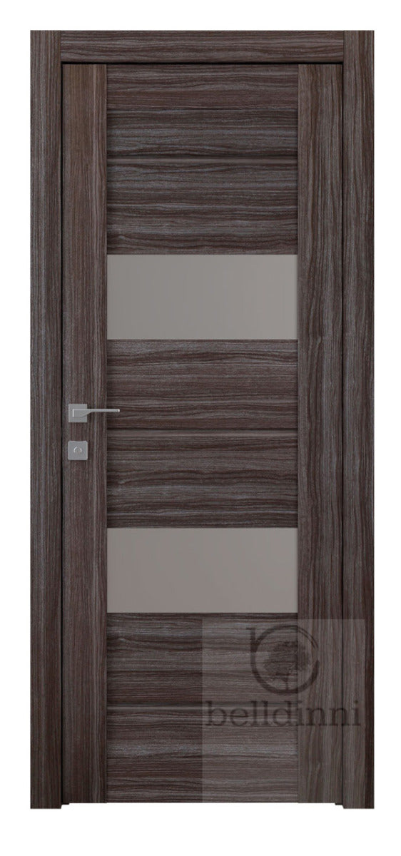 Belldinni Vita Vetro Gray Oak Laminated Modern Interior Door