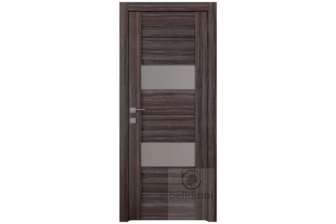 Belldinni Vita Vetro Gray Oak Laminated Modern Interior Door - Single Door