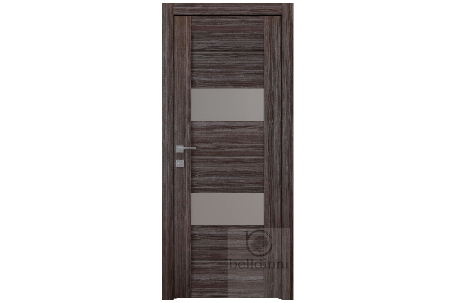 Belldinni Vita Vetro Gray Oak Laminated Modern Interior Door - Single Door