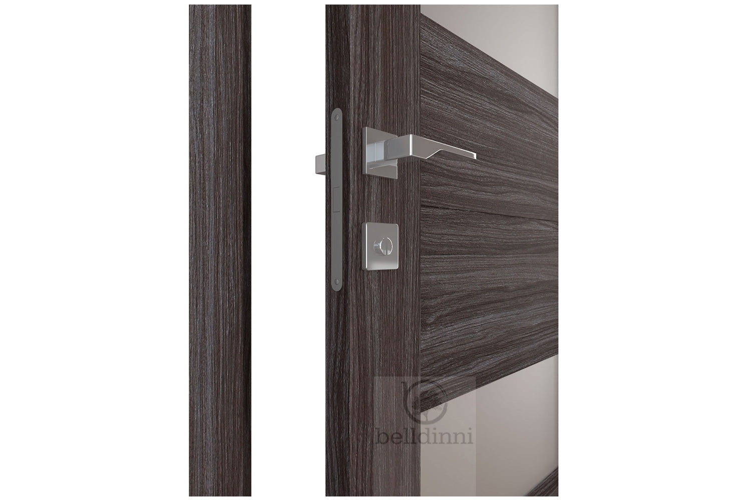 Belldinni Vita Vetro Gray Oak Laminated Modern Interior Door