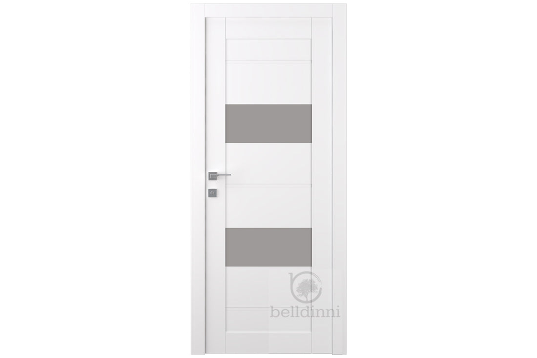 Belldinni Vita Vetro Snow White Laminated Modern Interior Door - Single Door