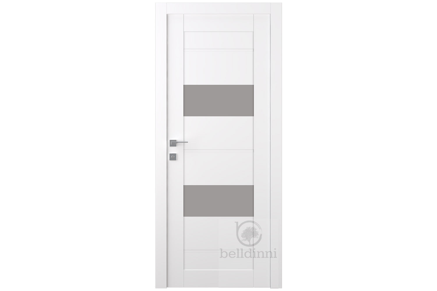 Belldinni Vita Vetro Snow White Laminated Modern Interior Door - Single Door