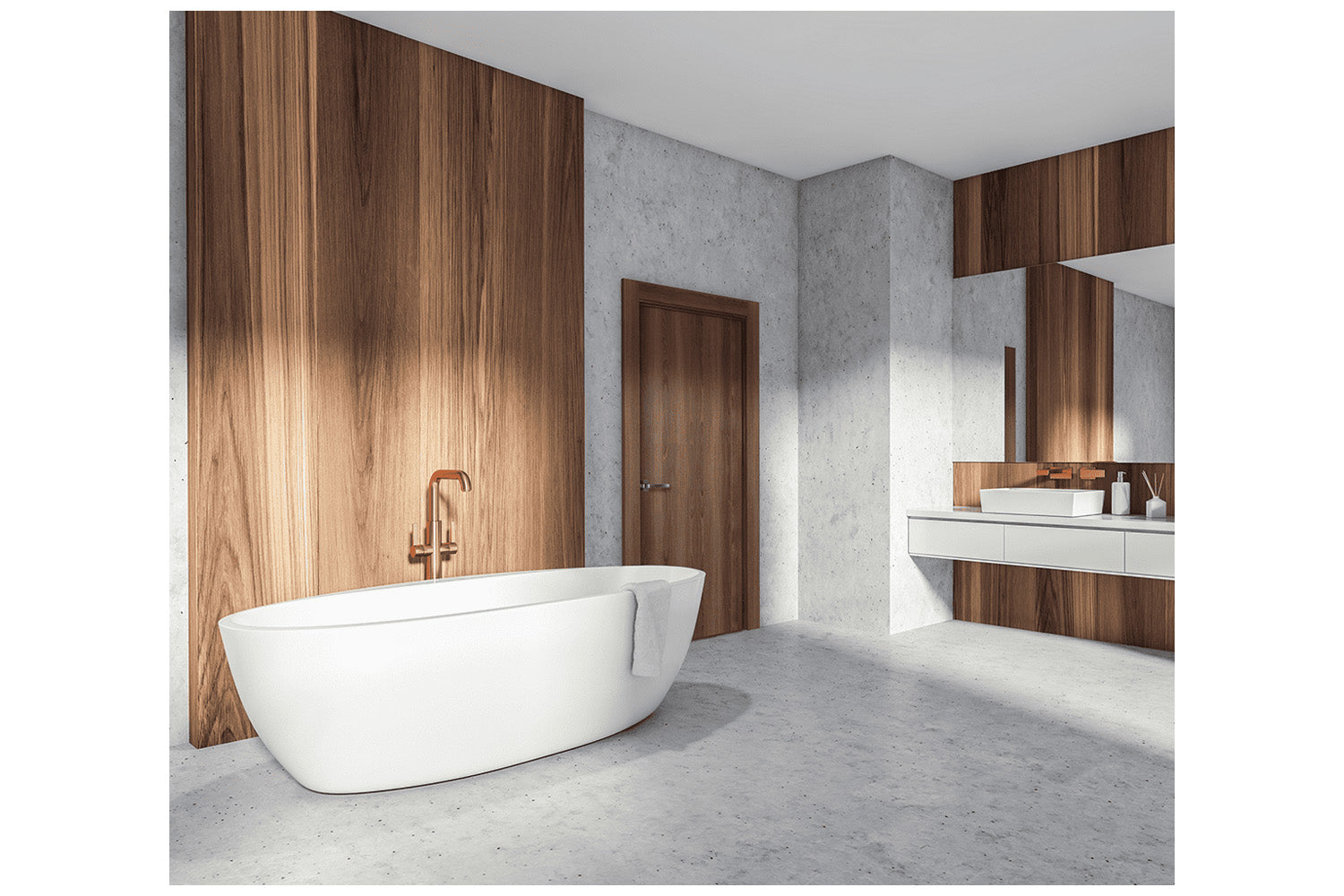 Belldinni Optima Pecan Nutwood Laminated Modern Interior Door - Single Door