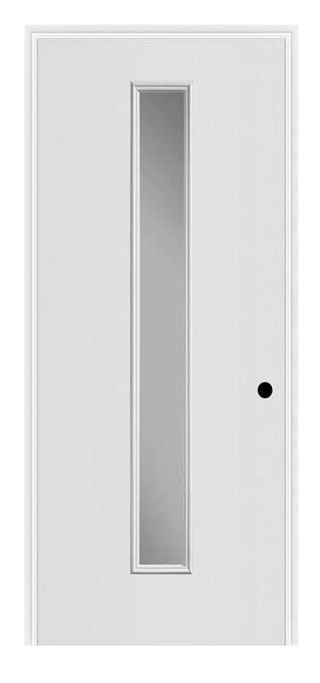 Masonite Belleville Smooth 1 Vertical Lite Center (7 in Glass) Door with Clear Glass Low-E