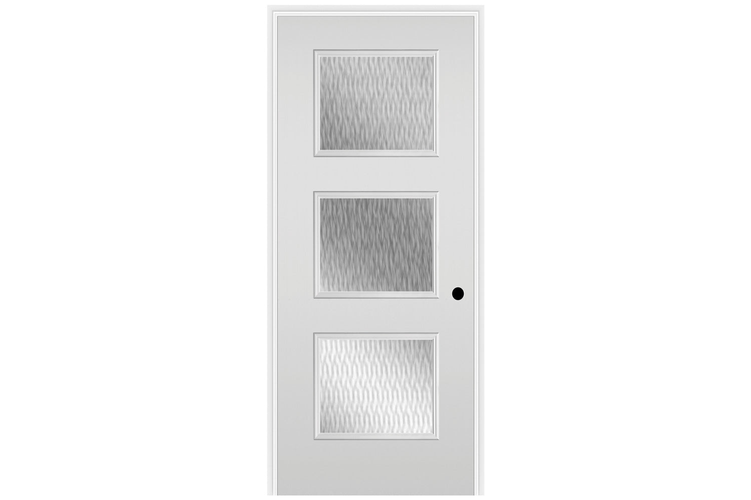 Masonite Belleville Smooth 3 Lite Door with Double Water Glass