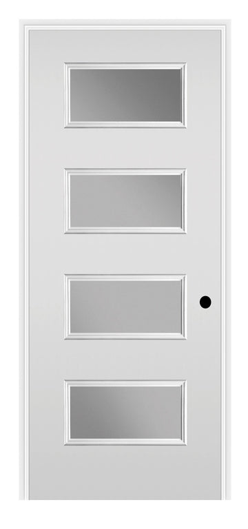 Masonite Belleville Smooth 4 Lite Equal Door with Clear Glass