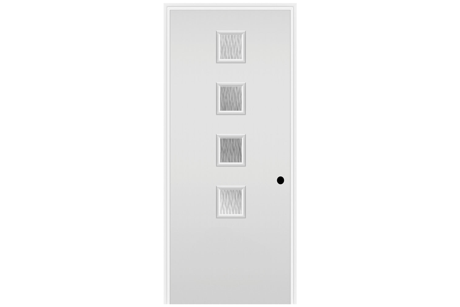 Masonite Belleville Smooth 4 Square Lite Center Door with Double Water Glass