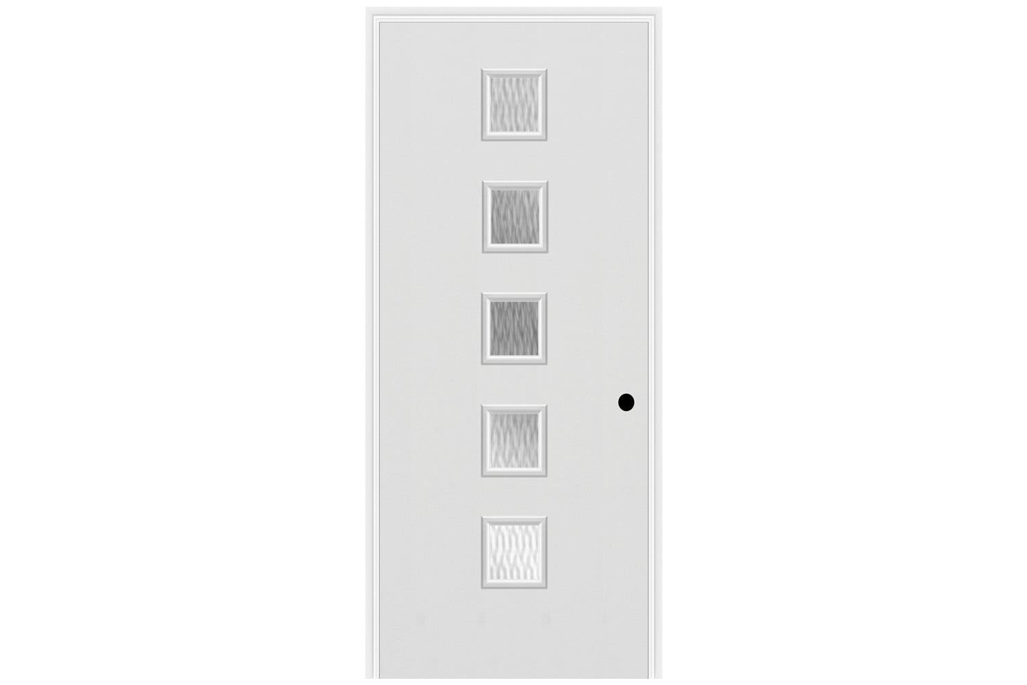 Masonite Belleville Smooth 5 Square Lite Center Door with Double Water Glass