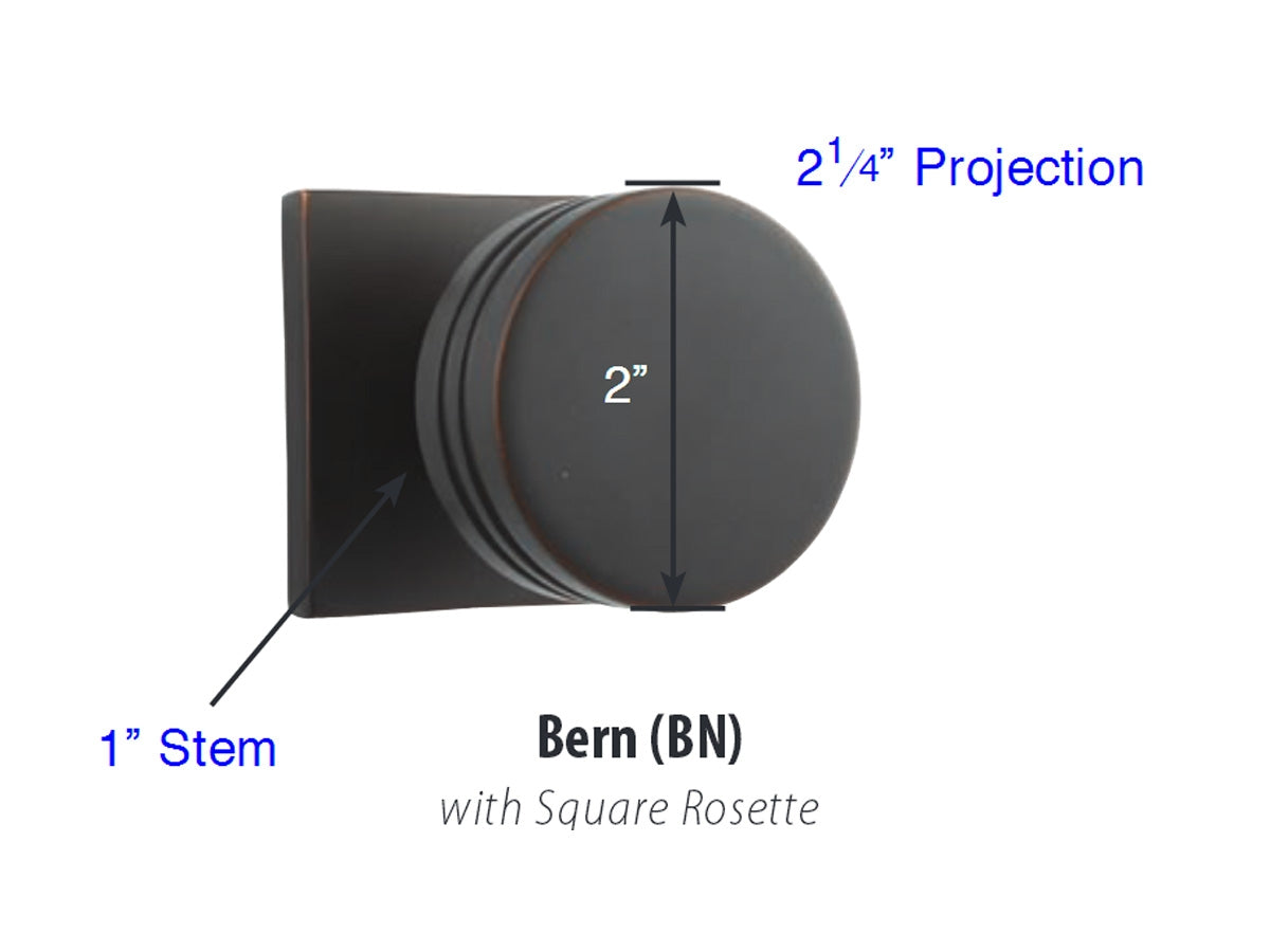 Emtek Bern Brass Knob - Dimensions