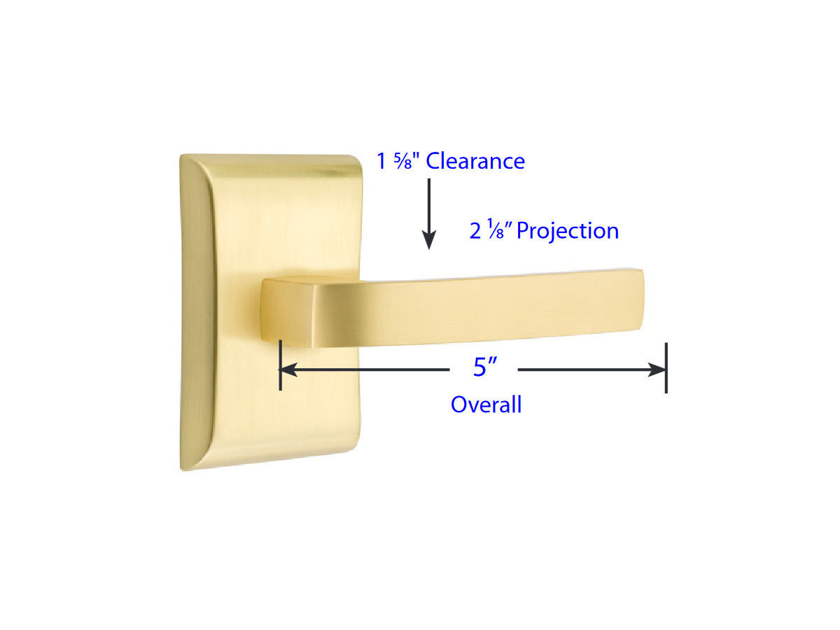 Emtek Breslin Brass Lever - Dimensions