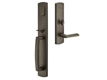 Emtek Brighton Tubular Entry Handleset Medium Bronze Patina MB