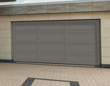 CHI Full-View Aluminum Insulated Modern Garage Doors in Powder Coated Bronze