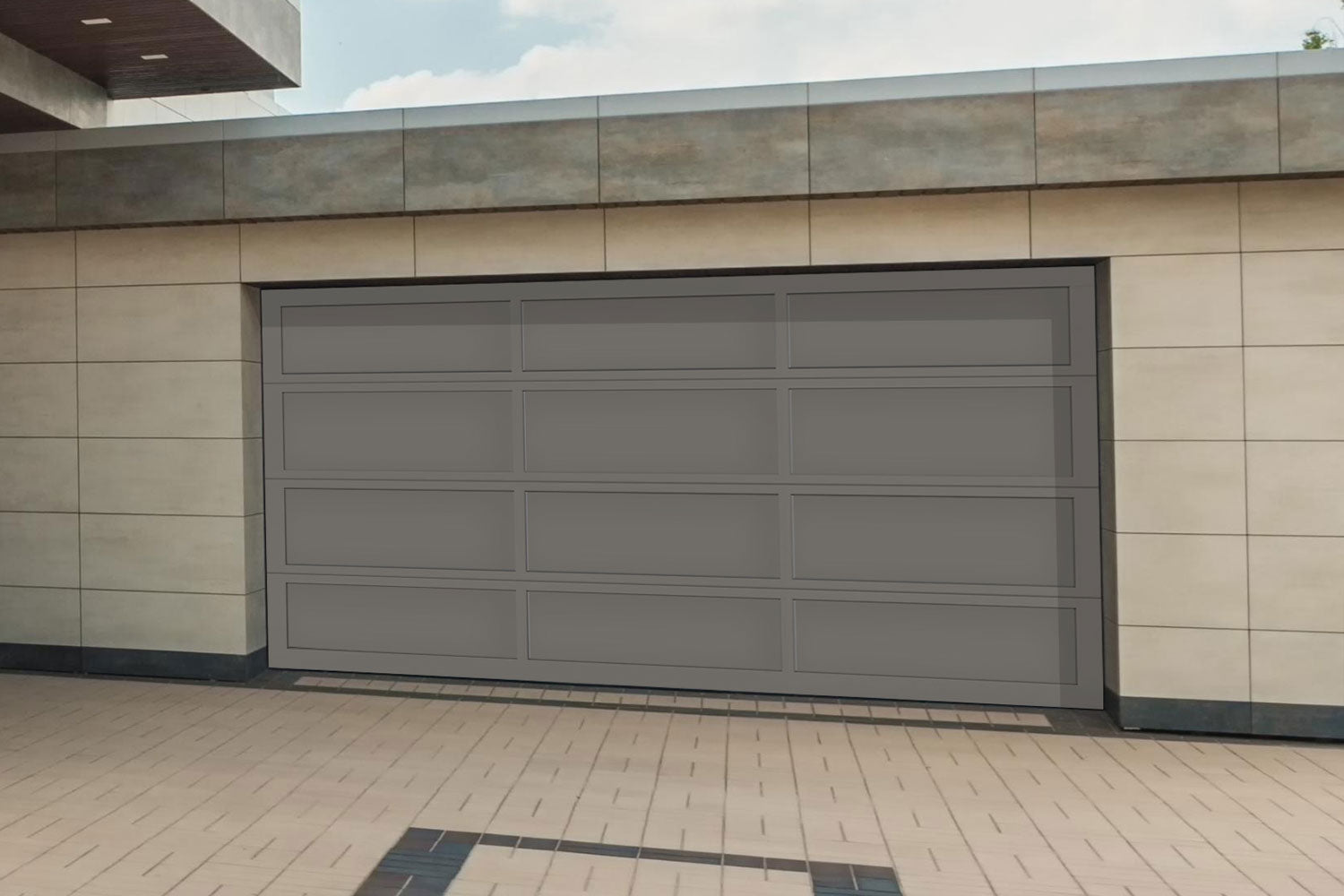 CHI Full-View Aluminum Insulated Modern Garage Doors in Powder Coated Bronze