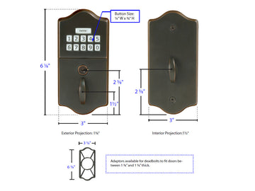 Emtek Keypad Deadbolt Polished Brass US3