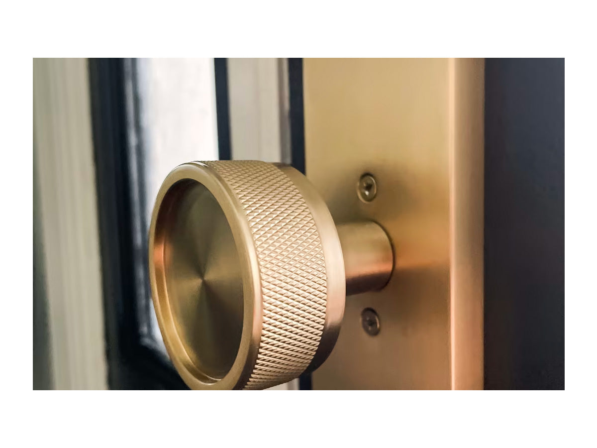 Emtek Conical Knurled Brass Knob