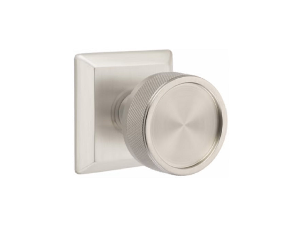 Emtek Conical Knurled Brass Knob - Satin Nickel US15