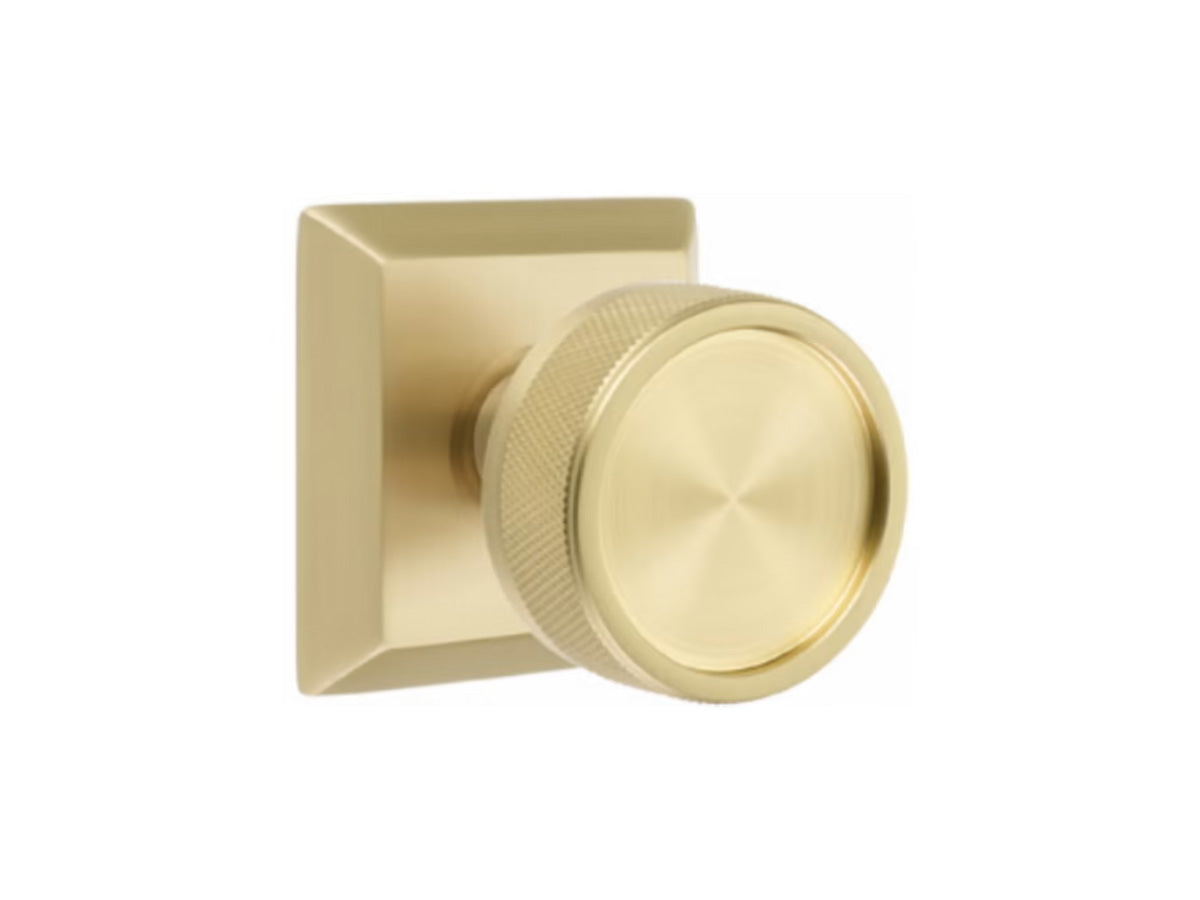 Emtek Conical Knurled Brass Knob - Satin Brass US4