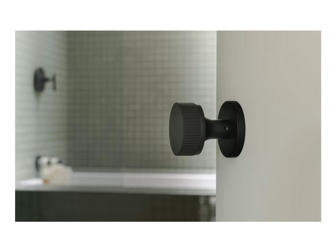 Emtek Conical Straight Knurled Brass Knob