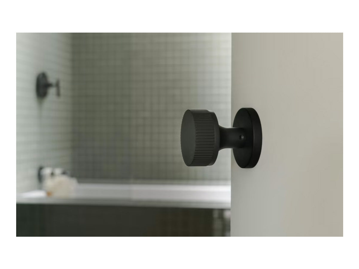 Emtek Conical Straight Knurled Brass Knob