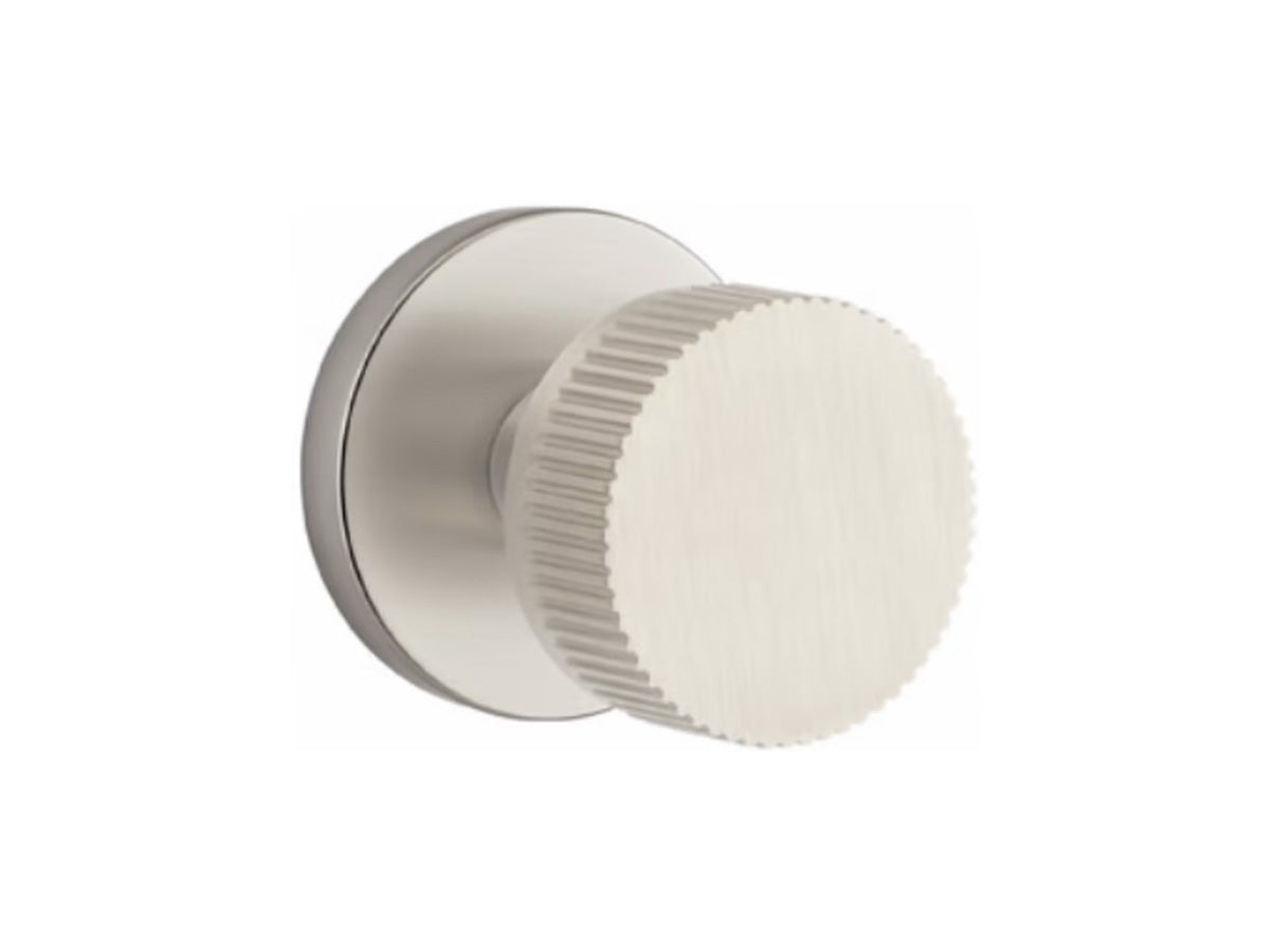 Emtek Conical Straight Knurled Brass Knob