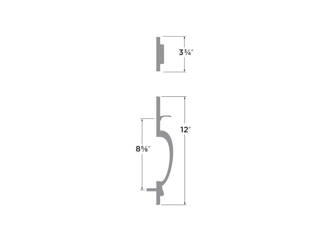 Sure-Loc Coral Handleset - Dimensions
