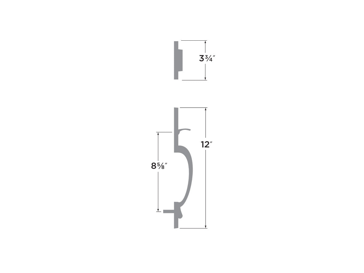 Sure-Loc Coral Handleset - Dimensions