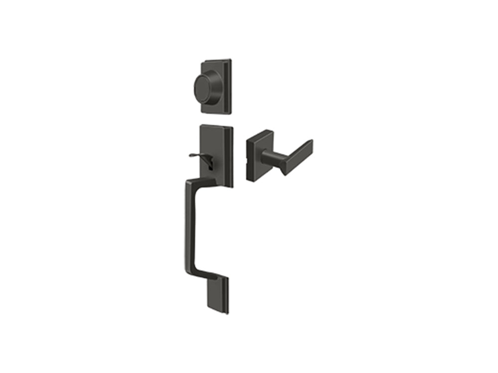 Deltana Highgate Handleset with Zinc Livingston Lever Oil-rubbed Bronze US10B
