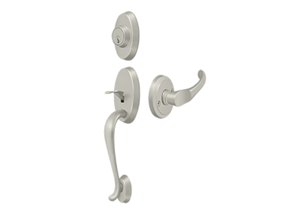 Deltana Riversdale Handleset with Chapelton Lever Brushed Nickel US15