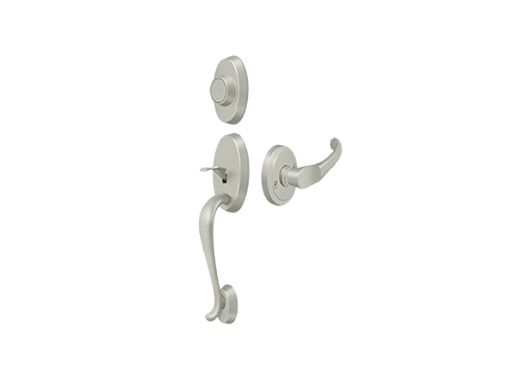 Deltana Riversdale Handleset with Chapelton Lever Brushed Nickel US15