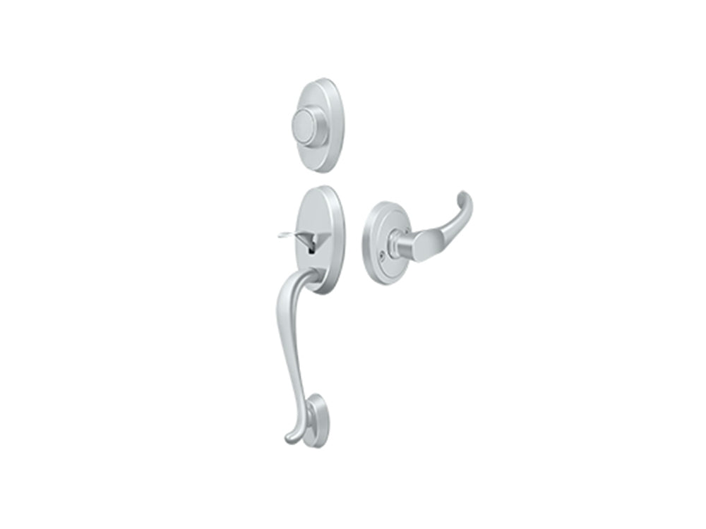 Deltana Riversdale Handleset with Chapelton Lever Polished Chrome US26