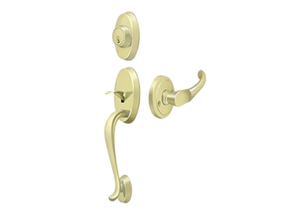 Deltana Riversdale Handleset with Chapelton Lever Polished Brass US3