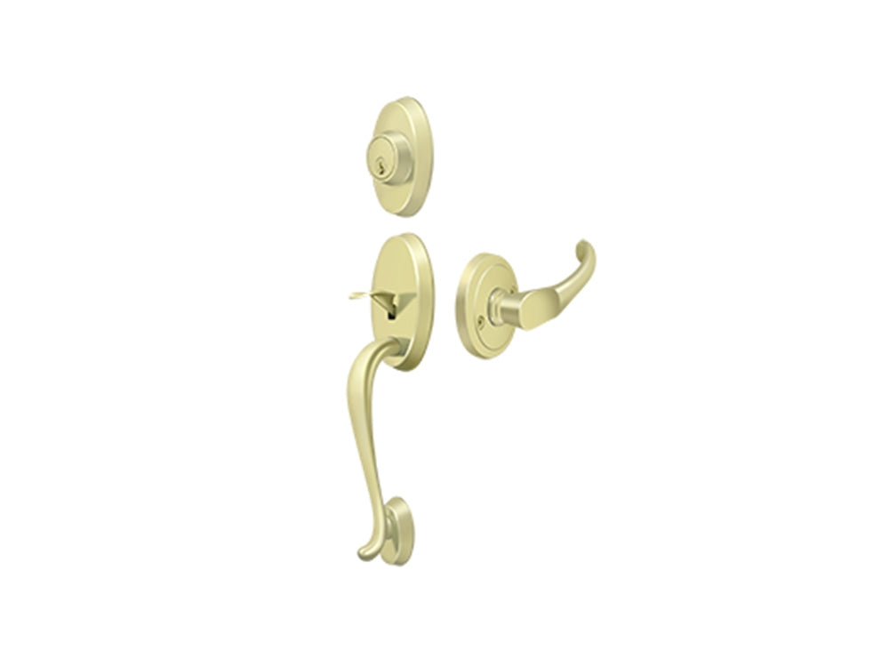 Deltana Riversdale Handleset with Chapelton Lever Polished Brass US3