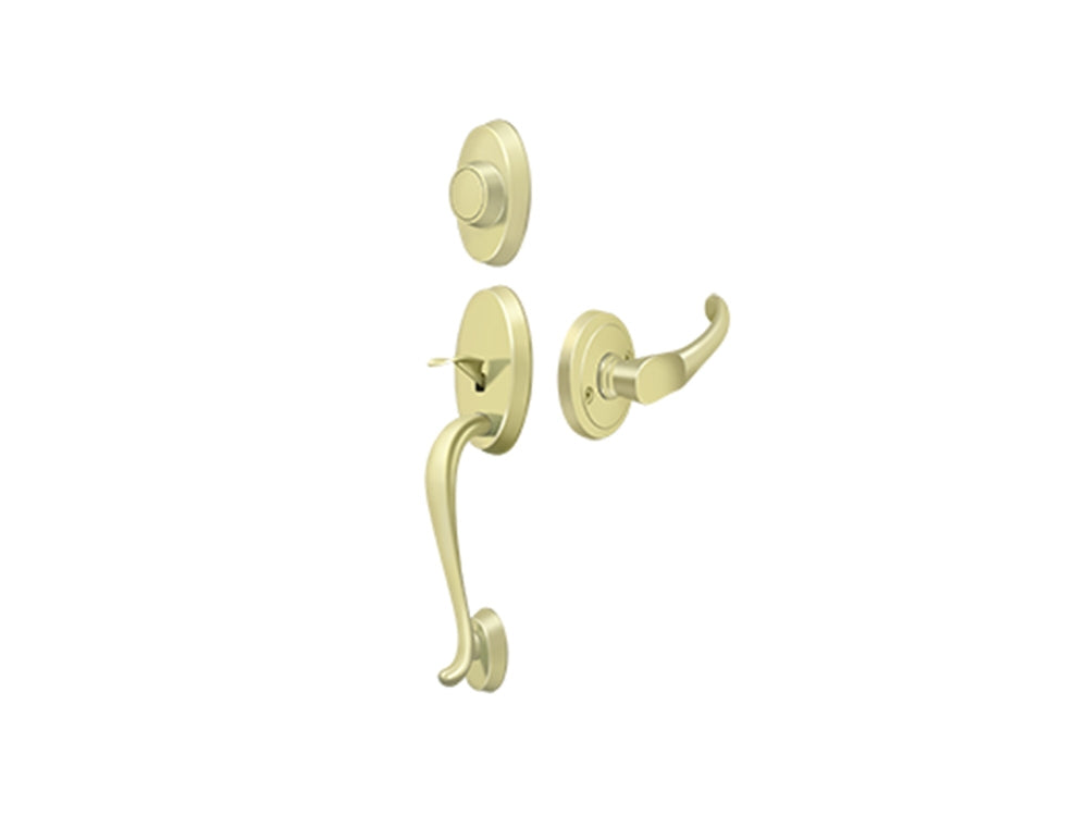 Deltana Riversdale Handleset with Chapelton Lever Polished Brass US3