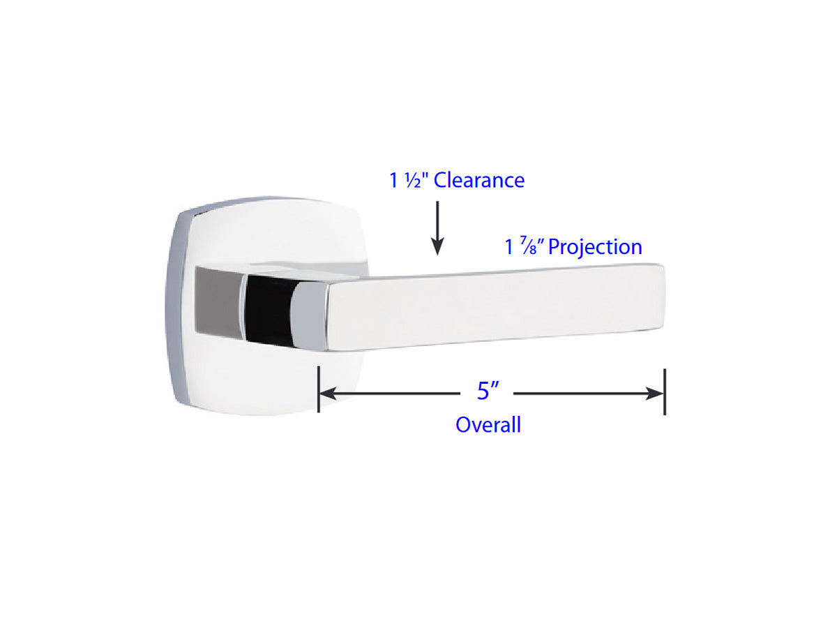 Emtek Dumont Brass Lever - Dimensions