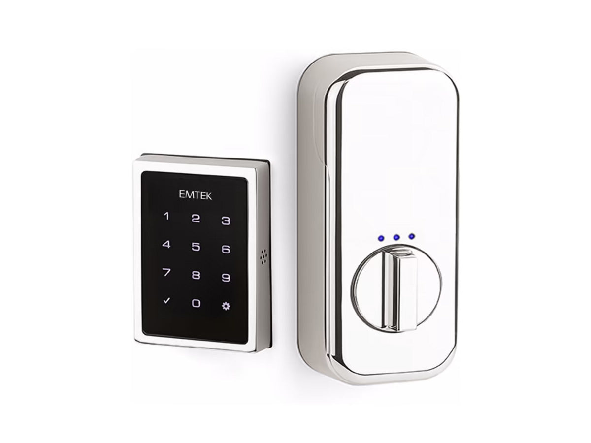 Emtek EMPowered Motorized Touchscreen Keypad Deadbolt - Polished Nickel US14