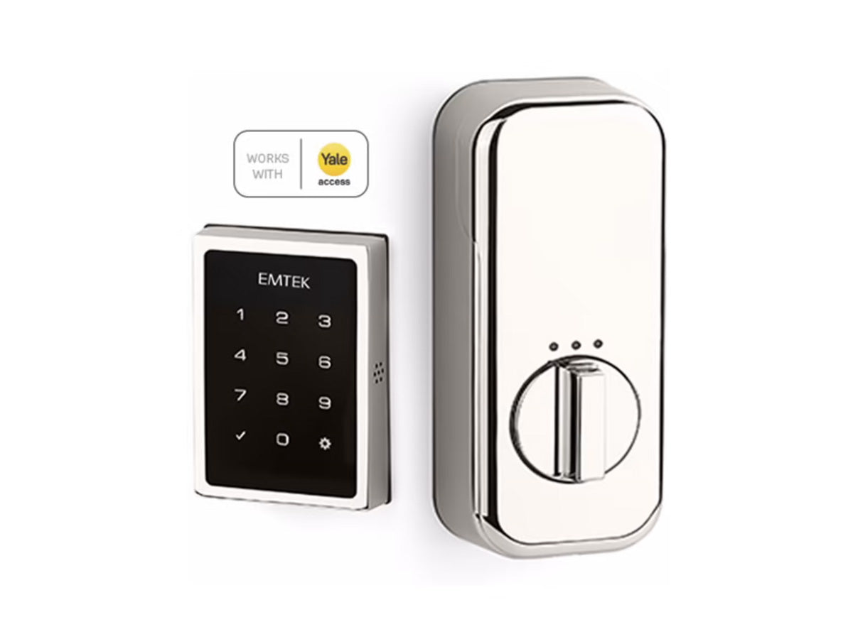 Emtek EMPowered Motorized Touchscreen SMART Keypad Deadbolt - Polished Nickel US14