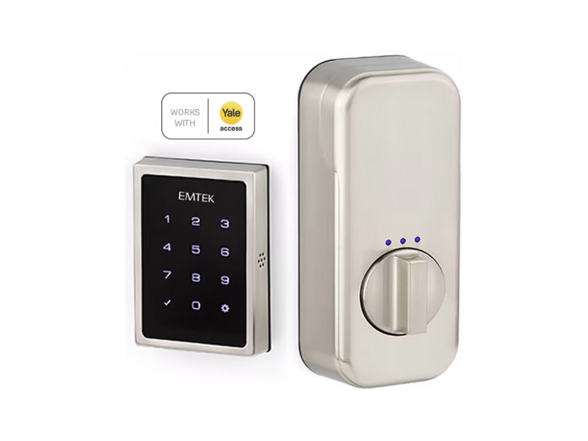 Emtek EMPowered Motorized Touchscreen SMART Keypad Deadbolt - Satin Nickel US15