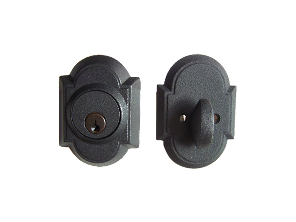 Emtek Wrought Steel #1 Deadbolt Flat Black Steel FBS