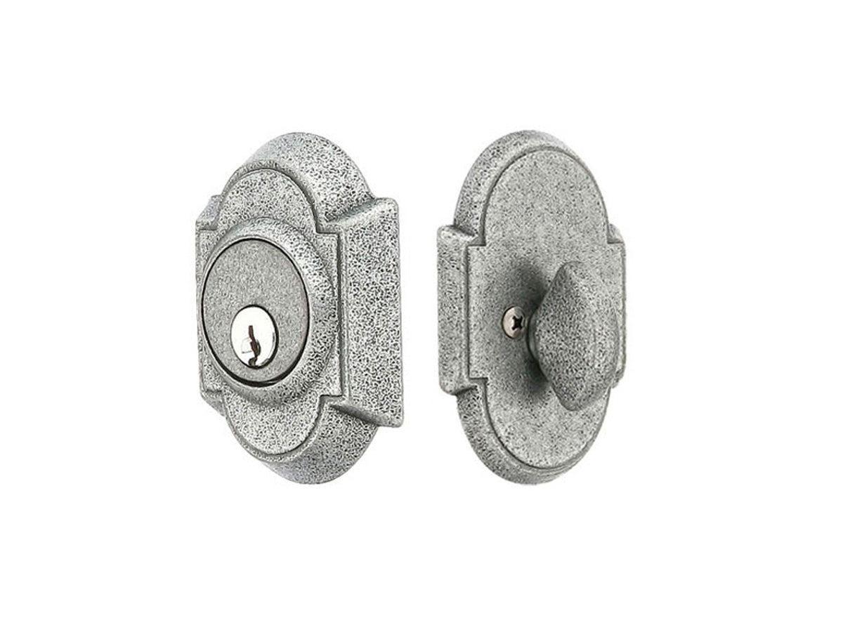 Emtek Wrought Steel #1 Deadbolt Satin Steel SWS