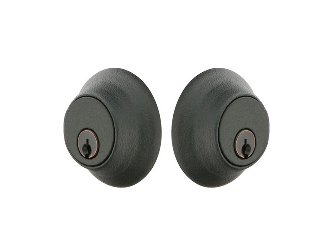 Emtek Wrought Steel #2 Deadbolt Flat Black Steel FBS